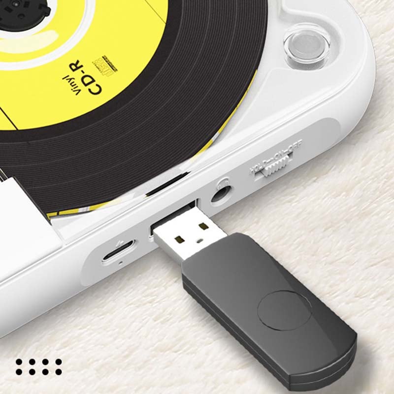 Tragbarer CD-Player mit Bluetooth 5.3, wiederaufladbarem Akku und 3,5-mm Anschluss 8