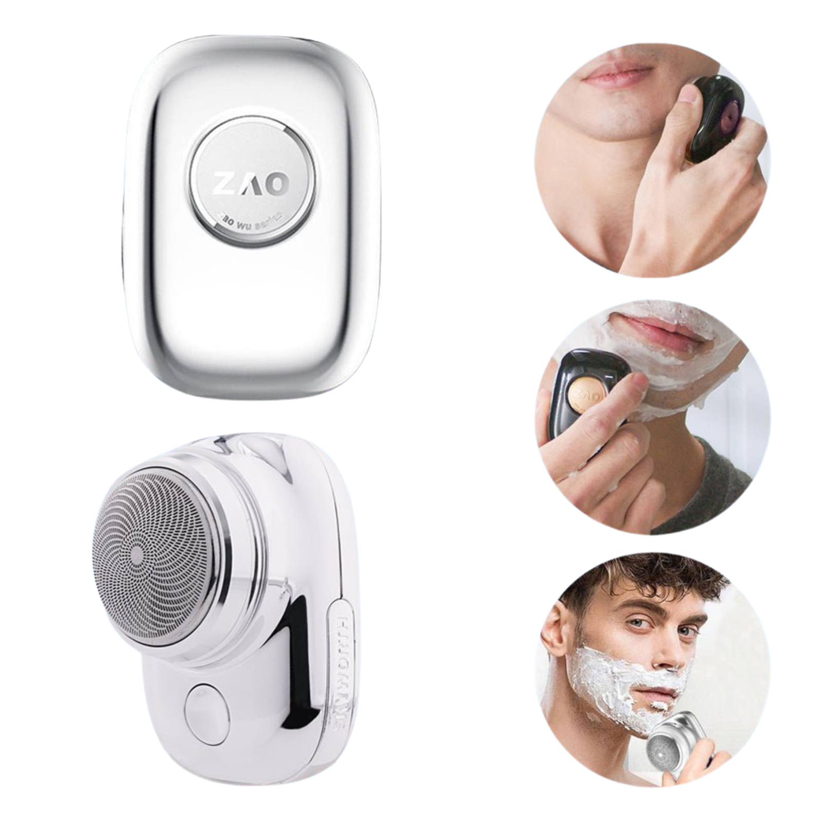 Tragbarer Mini Elektrorasierer für Herren | USB-Aufladung & wasserdicht | 60 Min Laufzeit, 1,5 h Ladezeit, Reiseformat 0