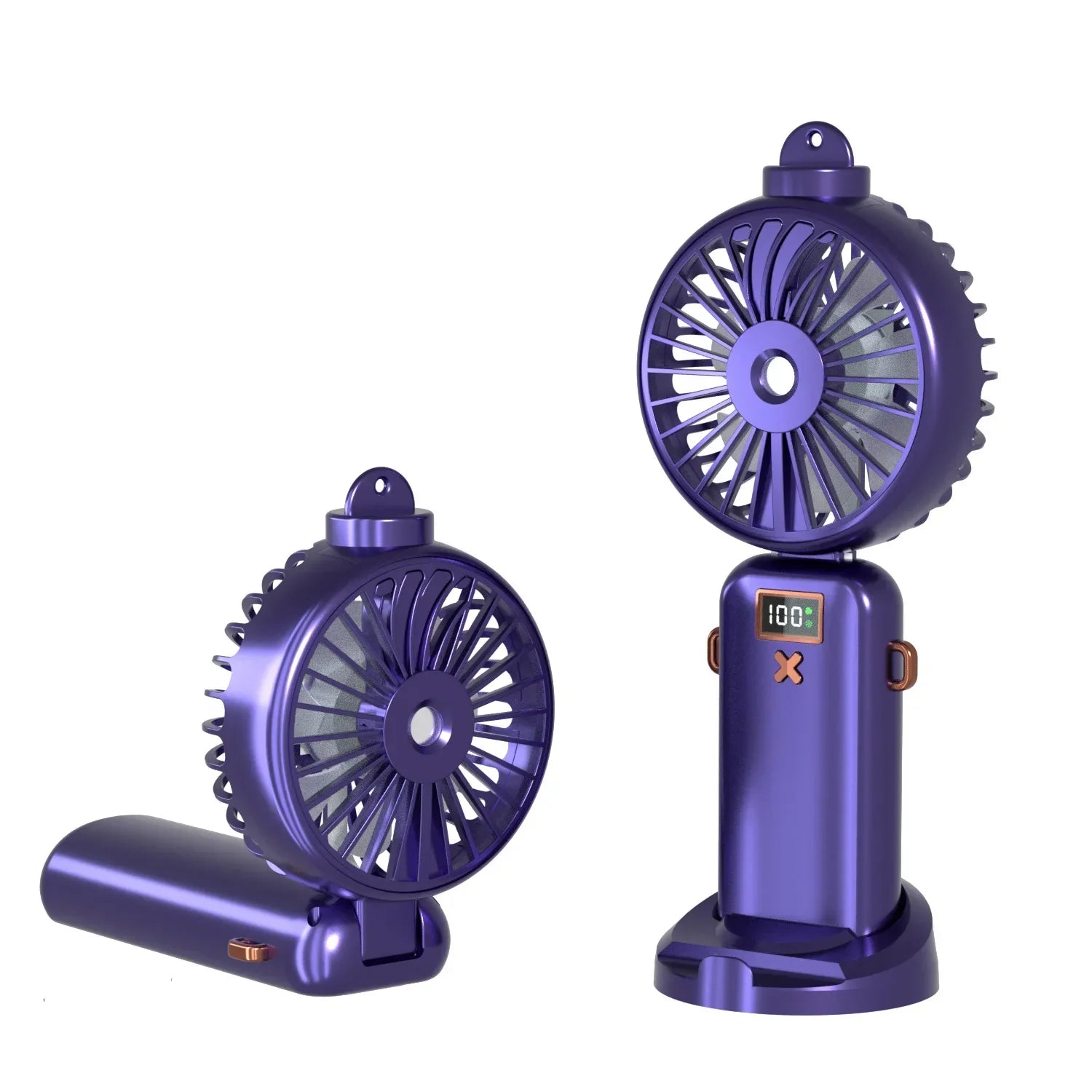 Tragbarer Mini Ventilator mit Nebelfunktion, USB-Ladeanschluss, Handventilator für Unterwegs 8