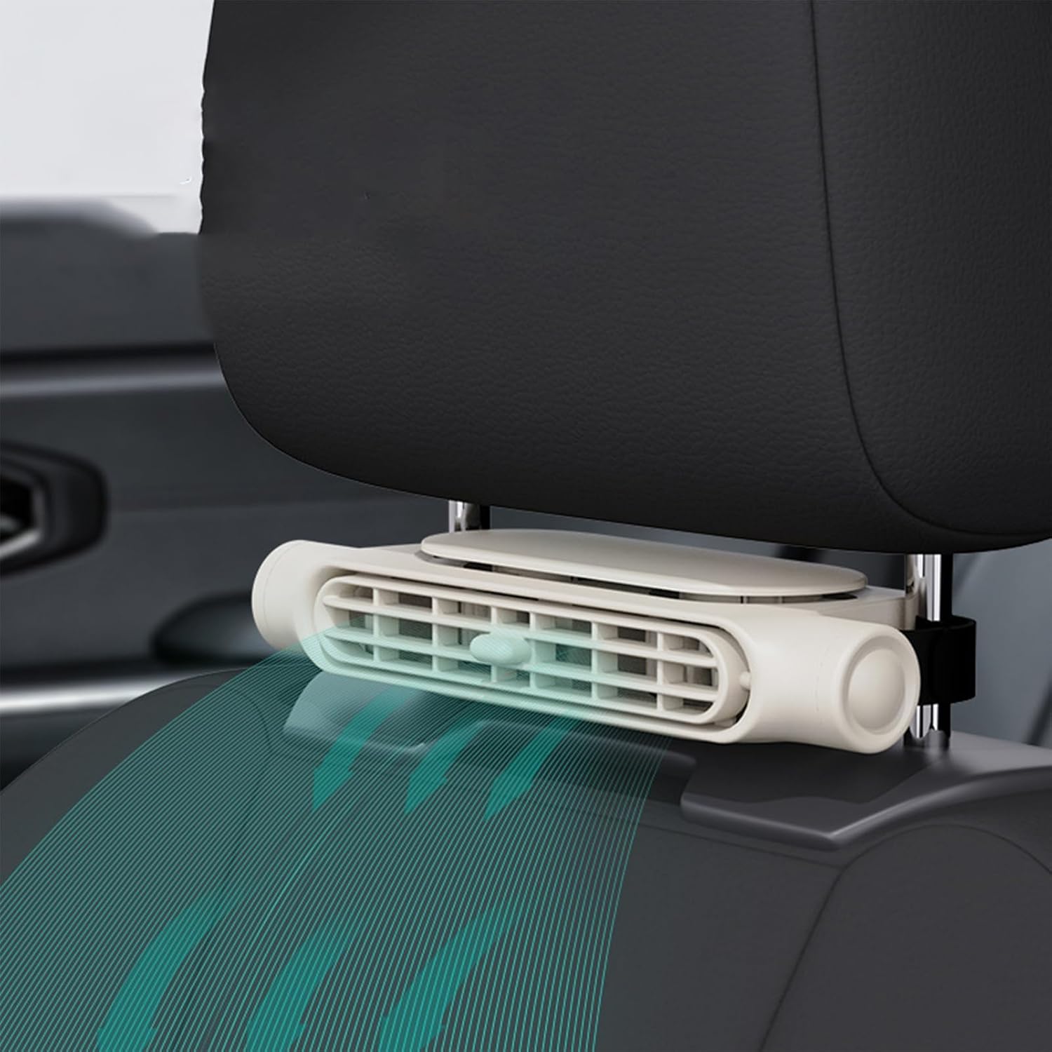 USB-Autolüfter Flügellos mit 3 Geschwindigkeitsstufen für Kopfstützenbefestigung 0