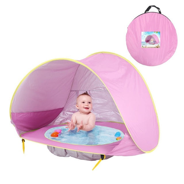 UV-Schutz-Strandzelt mit integriertem Baby-Planschbecken – Schattenplitsch 3