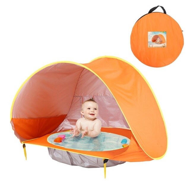 UV-Schutz-Strandzelt mit integriertem Baby-Planschbecken – Schattenplitsch 4