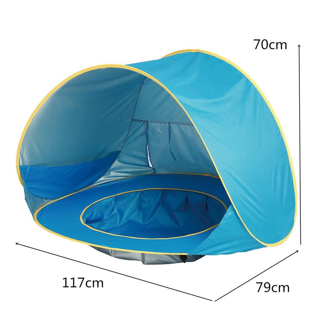 UV-Schutz-Strandzelt mit integriertem Baby-Planschbecken – Schattenplitsch 6