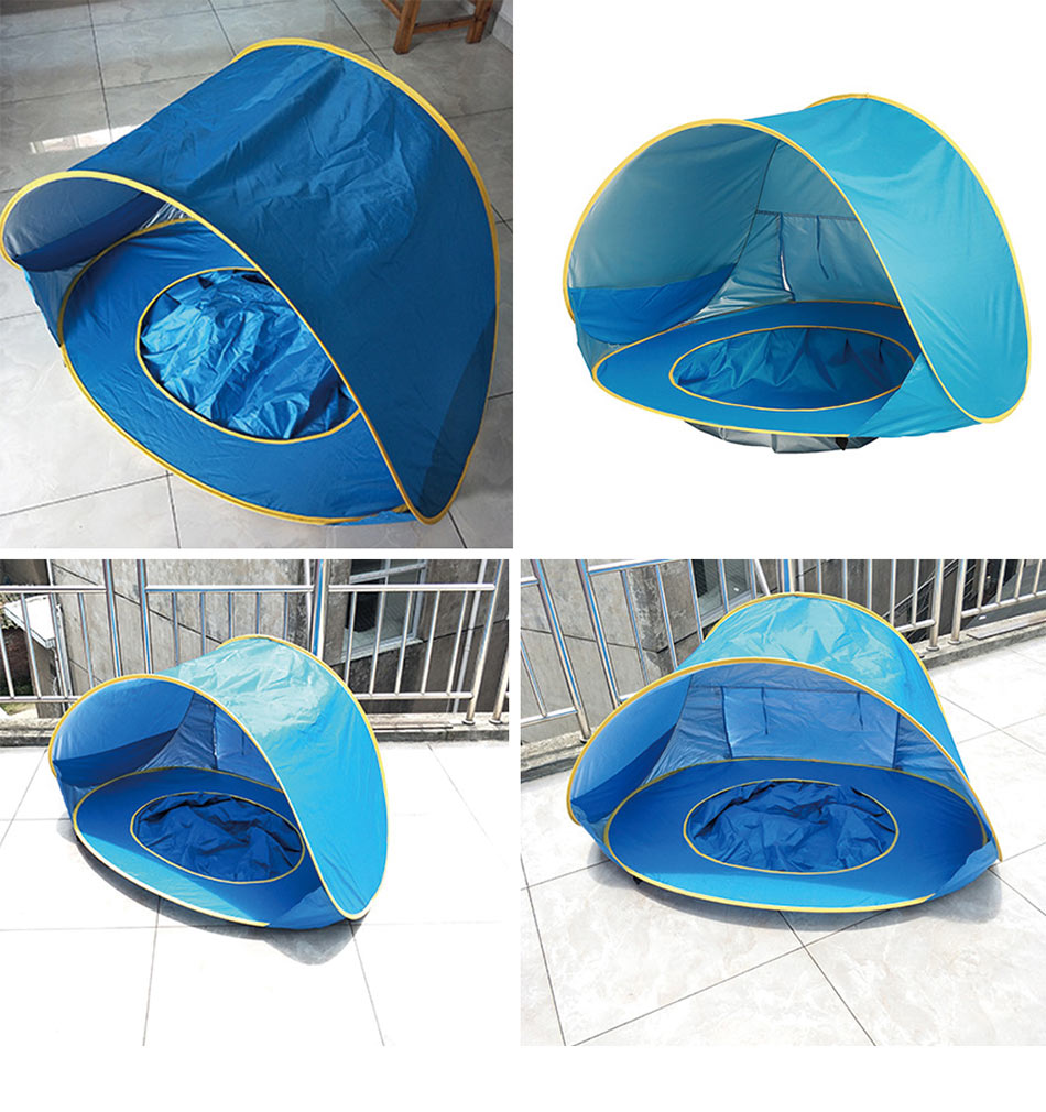 UV-Schutz-Strandzelt mit integriertem Baby-Planschbecken – Schattenplitsch 8