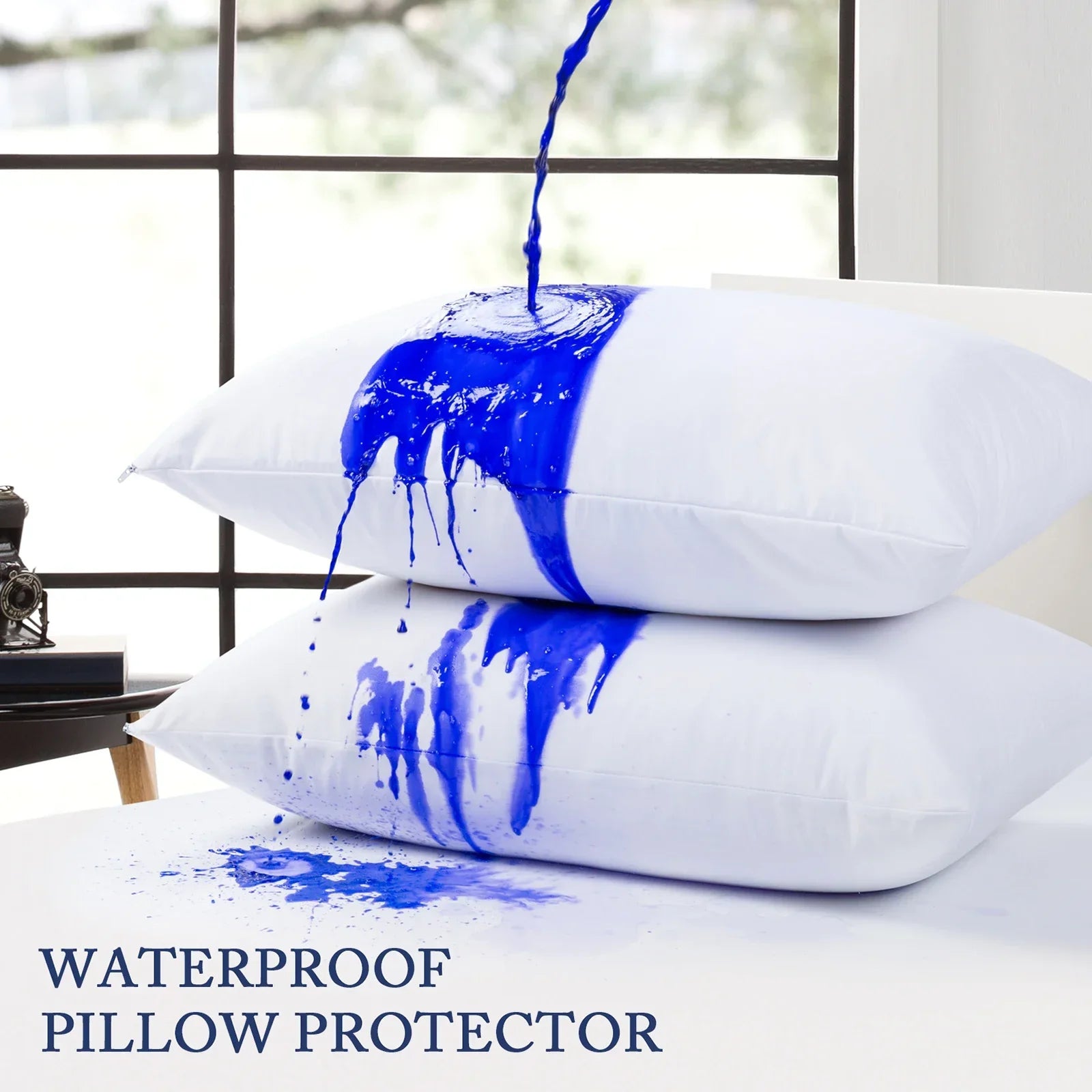 Wasserdichter Kissenbezug für Allergiker, Anti-Milben, 50 x 70 cm, mit Reißverschluss 5