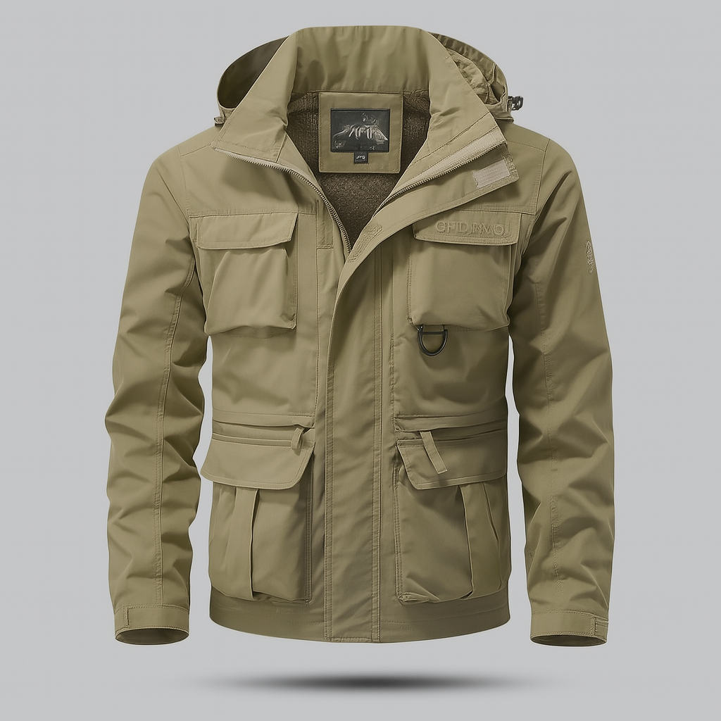 Waterdichte jas in militaire stijl voor heren 1