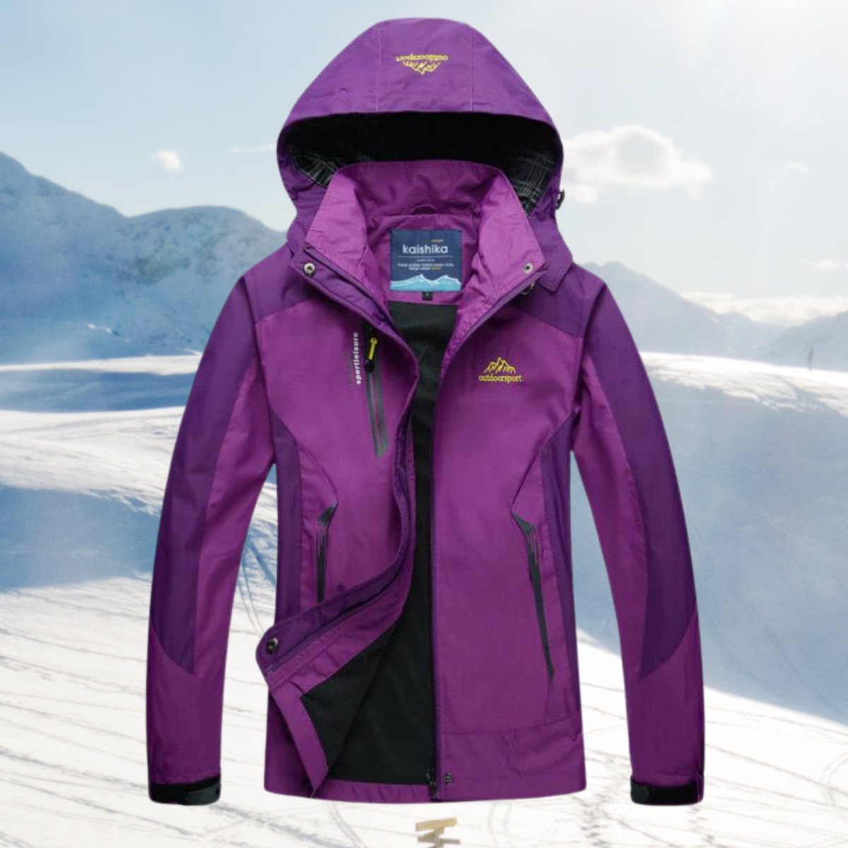 Wind en waterdichte outdoorjas voor dames 0