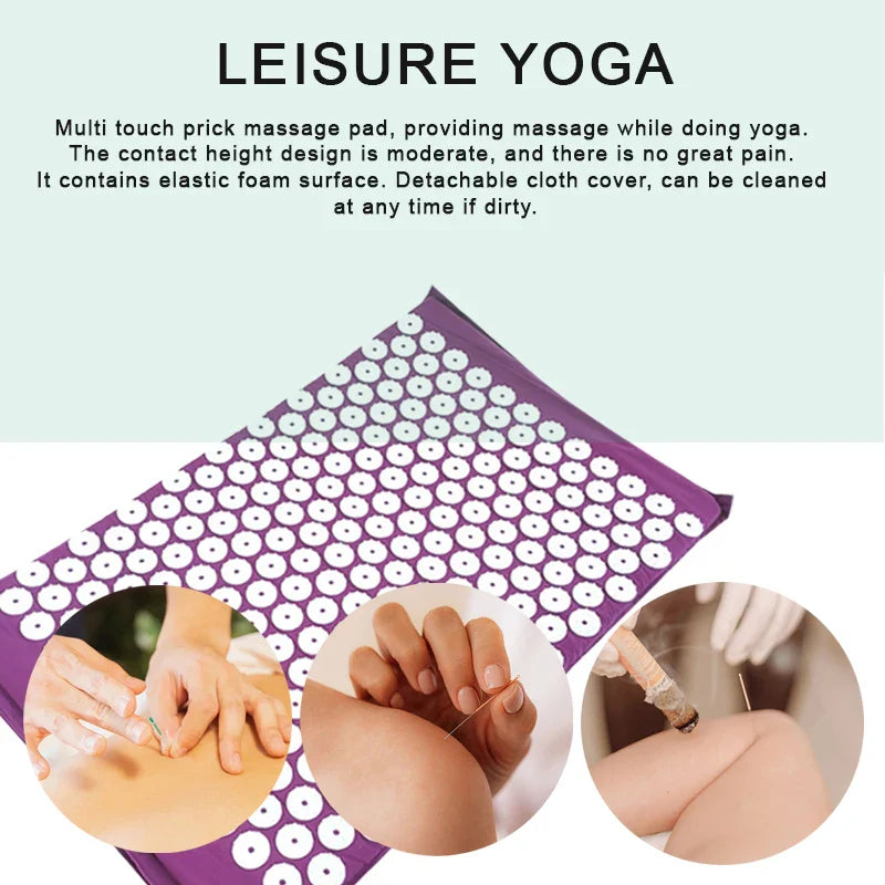 Yoga-Massagekissen Lila für Nacken-, Rücken- und Fußmassage, ergonomisch und komfortabel 3