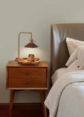 Zen Candle Warmer Lamp - Elegant Table Lamp with Wood and Brass, Warm Ambient Light 5