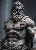 Zeus-Poster schwarz-weiß – Odyssee-Poster als Wanddekoration fürs Wohnzimmer 16