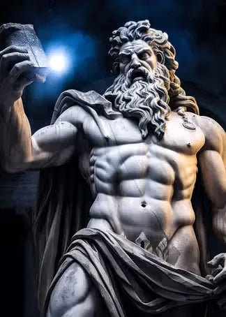 Zeus-Poster schwarz-weiß – Odyssee-Poster als Wanddekoration fürs Wohnzimmer 19
