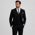 Zwart Heren Pak – Driedelig Slim-Fit met Blazer, Gilet en Pantalon voor Zakelijke Gelegenheden 4
