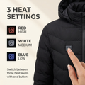 Slimme verwarmingsjas heren – USB-thermostaat en warmtezones VestraGear