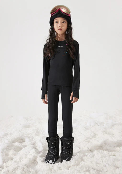 Ensemble de sous-vêtements thermiques pour enfants | Chaud et confortable par temps froid