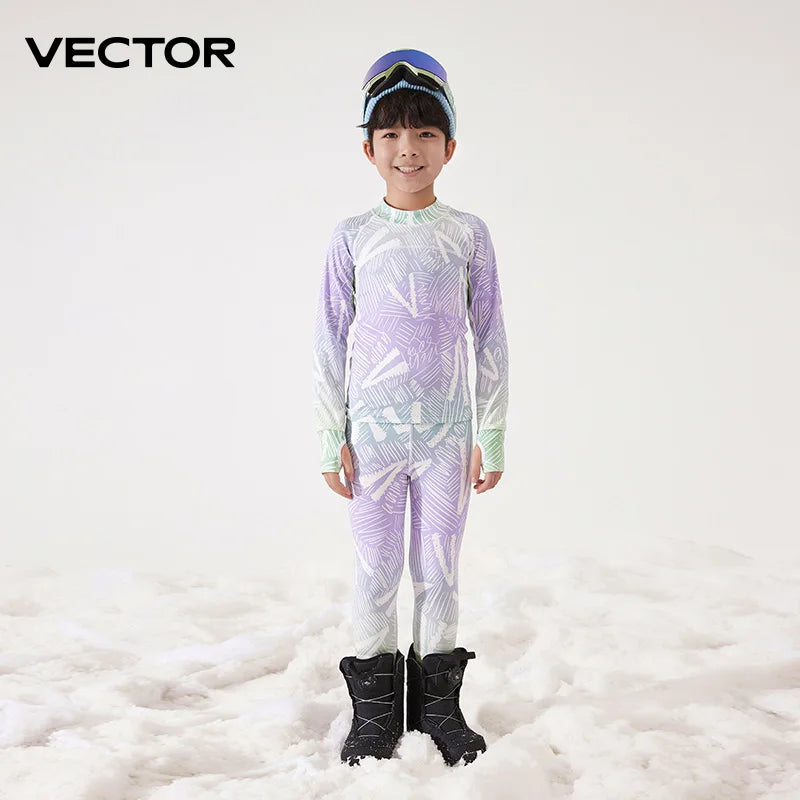 Ensemble de sous-vêtements thermiques pour enfants | Chaud et confortable par temps froid