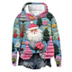 Blauer Weihnachtsmann-Kapuzenpulli